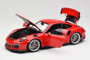 Porsche 911 991 GT3 RS Guards Rot Silber Felgen AUTOart 1:18 78165 Metall – Bild 2 von 8