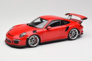 Porsche 911 991 GT3 RS Guards Rot Silber Felgen AUTOart 1:18 78165 Metall