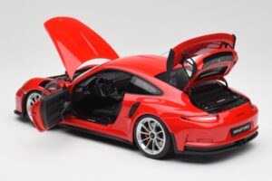 Porsche 911 991 GT3 RS Guards Rot Silber Felgen AUTOart 1:18 78165 Metall – Bild 5 von 8