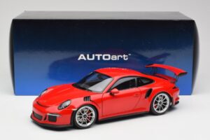 Porsche 911 991 GT3 RS Guards Rot Silber Felgen AUTOart 1:18 78165 Metall – Bild 8 von 8