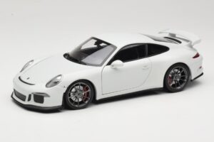 Porsche 911 991 GT3 Weiss Mit Silbernen Felgen Minichamps 1:18 113062721 Metall