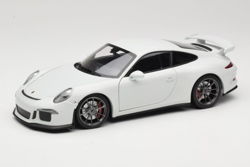 Porsche 911 991 GT3 Weiss Mit Silbernen Felgen Minichamps 1:18 113062721 Metall