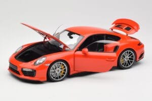 Porsche 911 991 Turbo S Lava Orange Minichamps 1:18 110067120 Metall – Bild 2 von 8