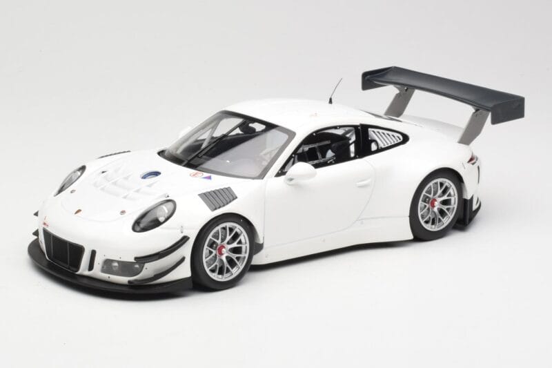 Porsche 911 991.1 GT3 R Weiss Mit Silberfelgen Minichamps 1:18 153166000 Metall