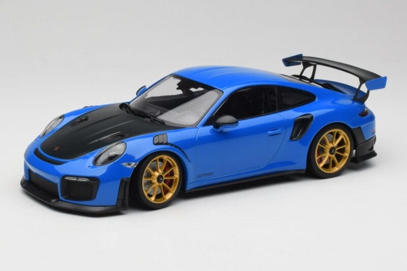 Porsche 911 991.2 GT2 RS Blau mit Goldenen Felgen Minichamps 1:18 155068302 Metall