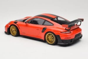 Porsche 911 991.2 GT2 RS Orange Weissach Package Goldene Felgen Minichamps 1:18 155068305 Metall – Bild 5 von 6
