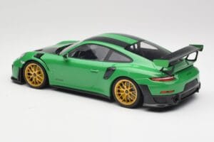 Porsche 911 991.2 GT2 RS Weissach Package British Racing Grün & Goldene Räder Minichamps 1:18 153068318 Metall – Bild 5 von 6