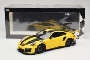 Porsche 911 991.2 GT2 RS Weissach Package Gelb mit Schwarzen Felgen Minichamps 1:18 155068311 Metall – Bild 6 von 6