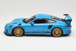 Porsche 911 991.2 GT3 RS Blau mit Goldenen Felgen Minichamps 1:18 155068222 Metall – Bild 3 von 6