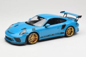 Porsche 911 991.2 GT3 RS Blau mit Goldenen Felgen Minichamps 1:18 155068222 Metall