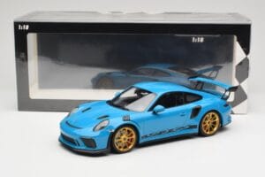 Porsche 911 991.2 GT3 RS Blau mit Goldenen Felgen Minichamps 1:18 155068222 Metall – Bild 6 von 6