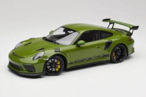 Porsche 911 991.2 GT3 RS Lizard Grün Mit Schwarzen Felgen Minichamps 1:18 155068233 Metall