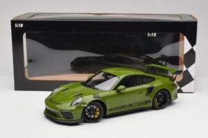 Porsche 911 991.2 GT3 RS Lizard Grün Mit Schwarzen Felgen Minichamps 1:18 155068233 Metall – Bild 6 von 6