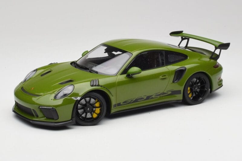 Porsche 911 991.2 GT3 RS Lizard Grün Mit Schwarzen Felgen Minichamps 1:18 155068233 Metall