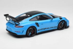Porsche 911 991.2 GT3 RS Miami Blau Weissach Package & Schwarze Magnesium Räder Minichamps 1:18 153068231 Metall – Bild 2 von 6
