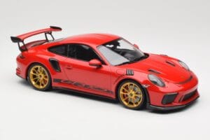 Porsche 911 991.2 GT3 RS Rot mit Goldenen Felgen Minichamps 1:18 155068220 Metall – Bild 4 von 6