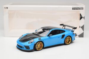 Porsche 911 991.2 GT3 RS Weissach Package Blau & Goldene Räder Minichamps 1:18 153068232 Metall – Bild 6 von 6