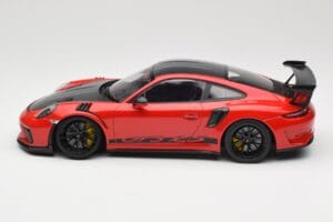 Porsche 911 991.2 GT3 RS Weissach Package Guards Red Schwarze Felgen Minichamps 1:18 153068223 Metall – Bild 3 von 6