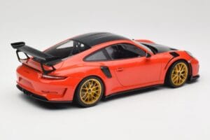 Porsche 911 991.2 GT3 RS Weissach Package Lava Orange Goldene Magnesium Felgen Minichamps 1:18 153068227 Metall – Bild 2 von 6