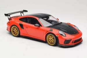 Porsche 911 991.2 GT3 RS Weissach Package Lava Orange Goldene Magnesium Felgen Minichamps 1:18 153068227 Metall – Bild 4 von 6
