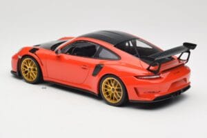 Porsche 911 991.2 GT3 RS Weissach Package Lava Orange Goldene Magnesium Felgen Minichamps 1:18 153068227 Metall – Bild 5 von 6
