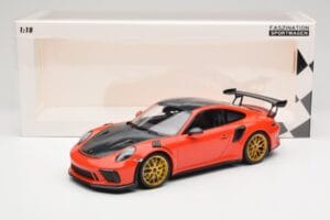 Porsche 911 991.2 GT3 RS Weissach Package Lava Orange Goldene Magnesium Felgen Minichamps 1:18 153068227 Metall – Bild 6 von 6