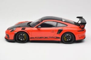 Porsche 911 991.2 GT3 RS Weissach Package Lava Orange Wording Schwarze Magnesium Felgen Minichamps 1:18 153068226 Metall – Bild 3 von 6