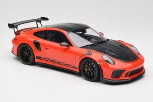 Porsche 911 991.2 GT3 RS Weissach Package Lava Orange Wording Schwarze Magnesium Felgen Minichamps 1:18 153068226 Metall – Bild 4 von 6