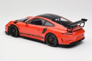 Porsche 911 991.2 GT3 RS Weissach Package Lava Orange Wording Schwarze Magnesium Felgen Minichamps 1:18 153068226 Metall – Bild 5 von 6
