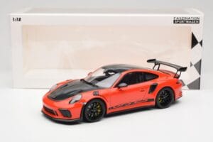 Porsche 911 991.2 GT3 RS Weissach Package Lava Orange Wording Schwarze Magnesium Felgen Minichamps 1:18 153068226 Metall – Bild 6 von 6