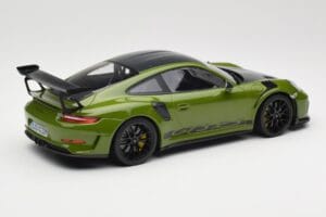 Porsche 911 991.2 GT3 RS Weissach Package Lizard Green Wording & Schwarze Magnesium-Felgen Minichamps 1:18 155068232 Metall – Bild 2 von 6