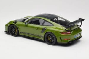 Porsche 911 991.2 GT3 RS Weissach Package Lizard Green Wording & Schwarze Magnesium-Felgen Minichamps 1:18 155068232 Metall – Bild 5 von 6
