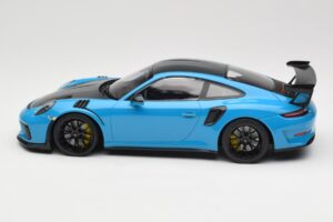 Porsche 911 991.2 GT3 RS Weissach Package Shark Blue Schwarze Magnesium Felgen Minichamps 1:18 153068224 Metall – Bild 3 von 6
