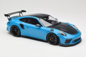 Porsche 911 991.2 GT3 RS Weissach Package Shark Blue Schwarze Magnesium Felgen Minichamps 1:18 153068224 Metall – Bild 4 von 6