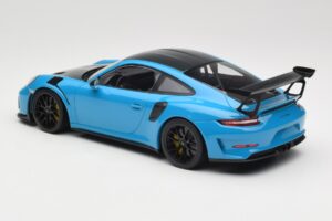 Porsche 911 991.2 GT3 RS Weissach Package Shark Blue Schwarze Magnesium Felgen Minichamps 1:18 153068224 Metall – Bild 5 von 6