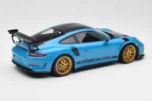 Porsche 911 991.2 GT3 RS Weissach Package Shark Blue Wording Goldene Magnesium Felgen Minichamps 1:18 153068237 Metall – Bild 2 von 6