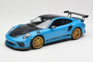 Porsche 911 991.2 GT3 RS Weissach Package Shark Blue Wording Goldene Magnesium Felgen Minichamps 1:18 153068237 Metall