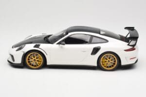 Porsche 911 991.2 GT3 RS Weissach Package Weiss Goldene Magnesium Felgen Minichamps 1:18 153068238 Metall – Bild 3 von 6
