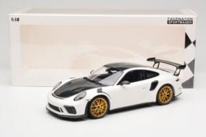 Porsche 911 991.2 GT3 RS Weissach Package Weiss Goldene Magnesium Felgen Minichamps 1:18 153068238 Metall – Bild 6 von 6