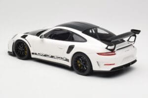 Porsche 911 991.2 GT3 RS Weissach Package Weiss Wording Schwarze Magnesium Felgen Minichamps 1:18 153068225 Metall – Bild 5 von 6