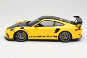 Porsche 911 991.2 GT3 RS Gelb Weissach Package Platinum Wheels Minichamps 1:18 155068221 Metall – Bild 3 von 6