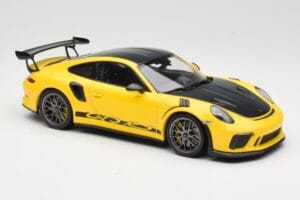 Porsche 911 991.2 GT3 RS Gelb Weissach Package Platinum Wheels Minichamps 1:18 155068221 Metall – Bild 4 von 6