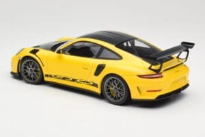 Porsche 911 991.2 GT3 RS Gelb Weissach Package Platinum Wheels Minichamps 1:18 155068221 Metall – Bild 5 von 6