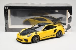 Porsche 911 991.2 GT3 RS Gelb Weissach Package Platinum Wheels Minichamps 1:18 155068221 Metall – Bild 6 von 6