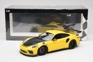 Porsche 911 991.2 GT3 RS Gelb mit Schwarzen Felgen Minichamps 1:18 155068231 Metall – Bild 6 von 6