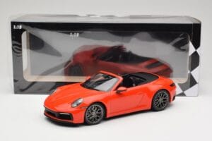 Porsche 911 992 Carrera 4S Cabriolet Orange Minichamps 1:18 155067334 Metall – Bild 6 von 6