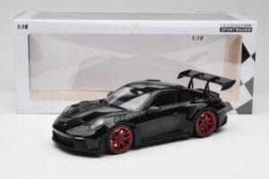 Porsche 911 992 GT3 RS Schwarz & Rote Räder & Schwarzes Dekor Minichamps 1:18 153062240 Metall – Bild 6 von 6