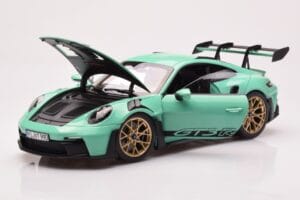 Porsche 911 992 GT3 RS Mint Grün Norev 1:18 187362 Metall – Bild 2 von 8