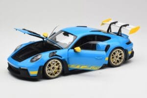 Porsche 911 992 GT3 RS Shark Blau & Gelb Decor Concept Minichamps 1:18 911992001 Metall – Bild 2 von 8