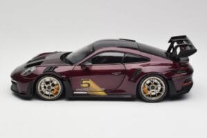 Porsche 911 992 GT3 RS Ultraviolett & Silber Räder Minichamps 1:18 110062029 Metall – Bild 4 von 8